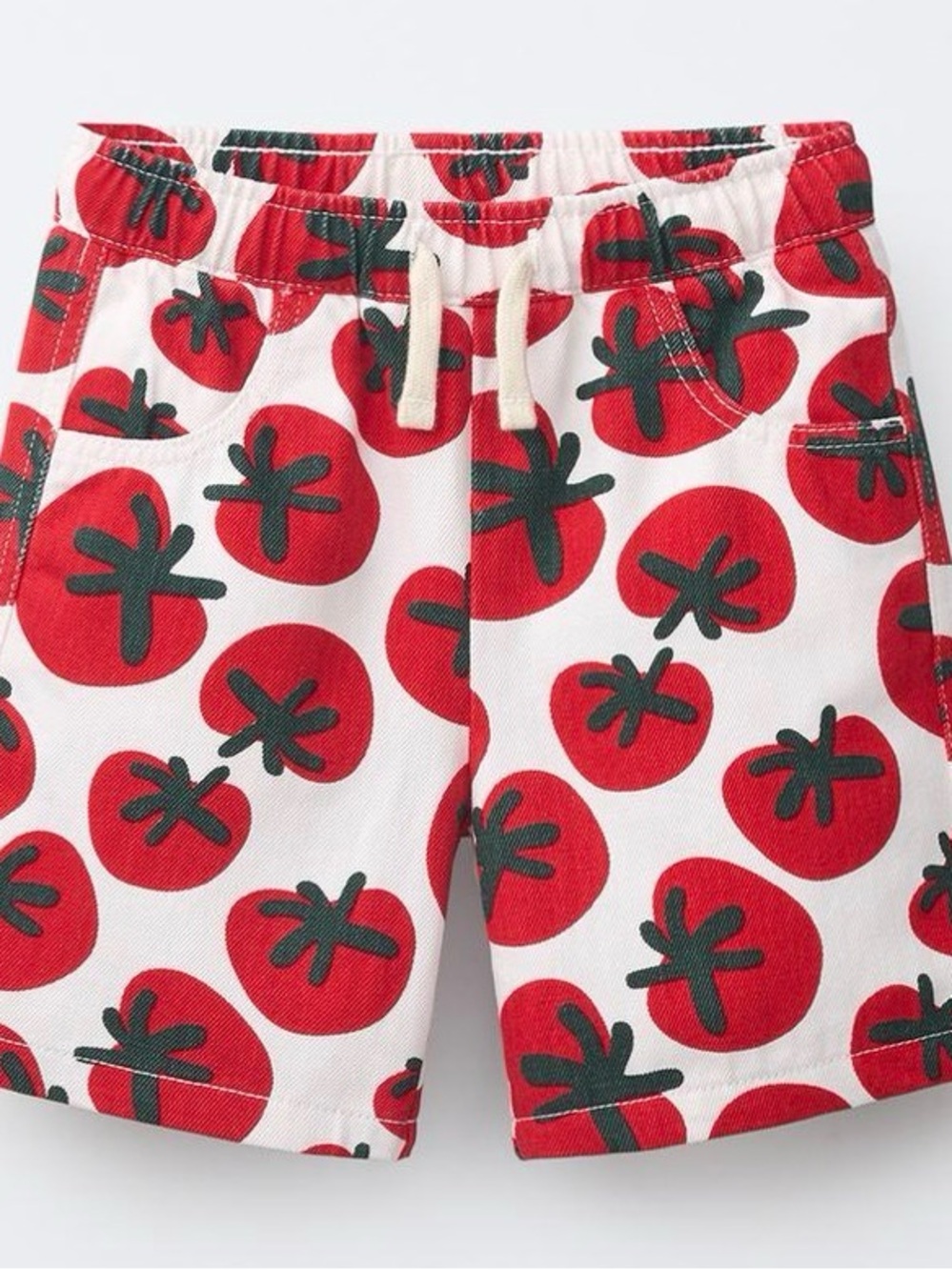 Zara twill tomato shorts